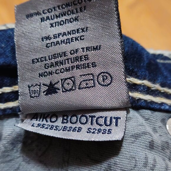Silver Jeans AIKO Bootcut Denim Embroidered Med Wash Womens 30x32 Tag (28x33) - Picture 9 of 16